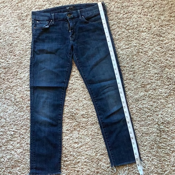 MOTHER Women's Jeans Here Kitty Kitty Raw Hem Skinny Low Rise Size 30 - Picture 11 of 13